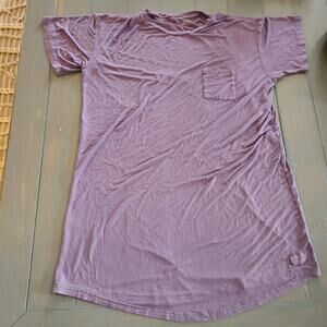 Danksin Women's Puple Short Sleeves Pullover sleep pajama nightgown Top Size xl